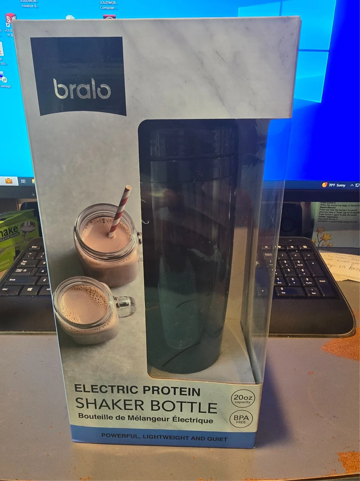 Bralo Electric Protein Shaker Bottle – Gray, 20oz Cup NEW SEALED BOX
Opens in a new window or tab