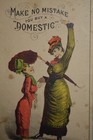 Old Doylestown PA Bucks County I.M. Moyer Domestic Sewing Machine Trade Card — photo 1