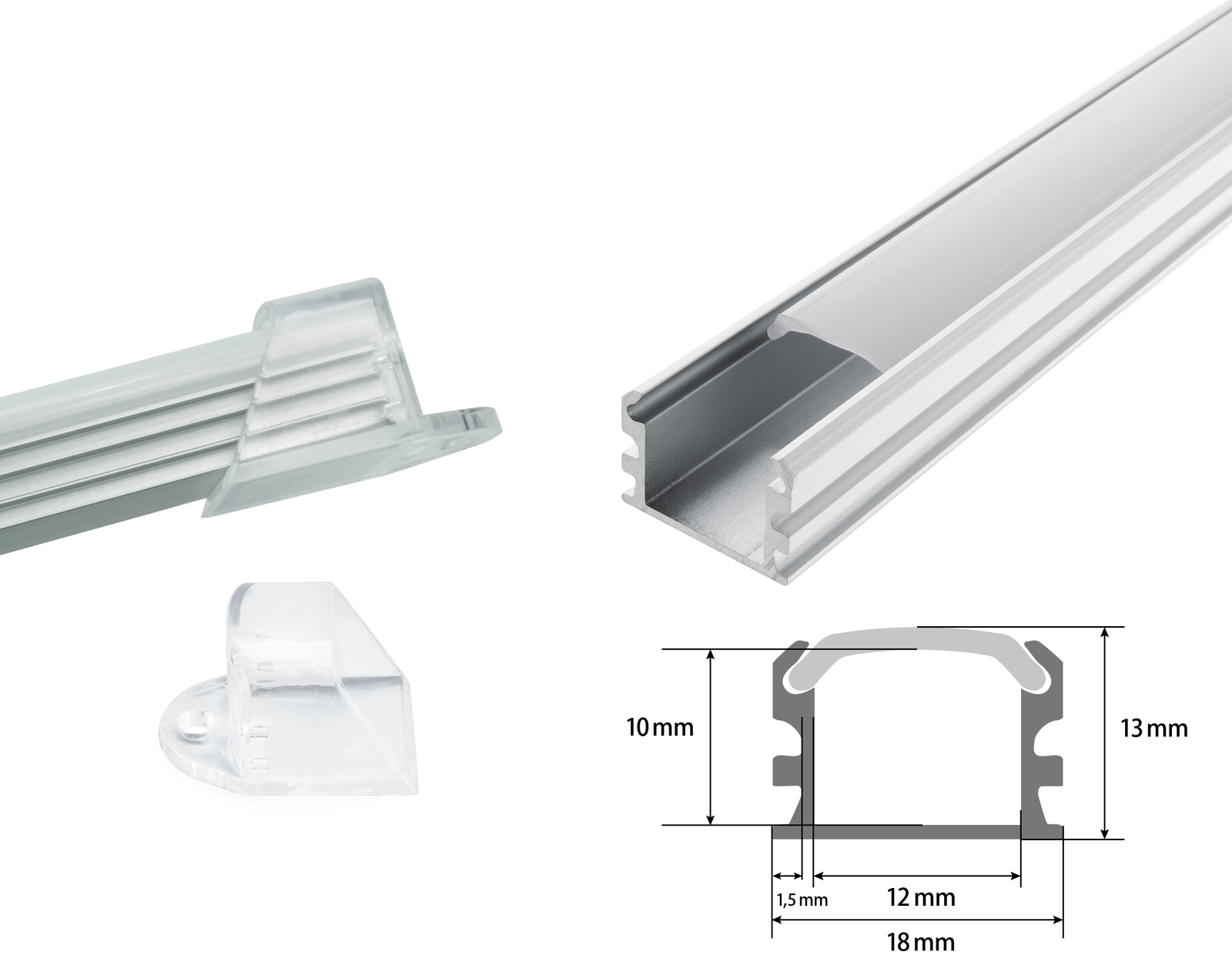La Casa Del LED PERFIL LED DE SUPERFICIE DG-S4545 - La Casa Del LED