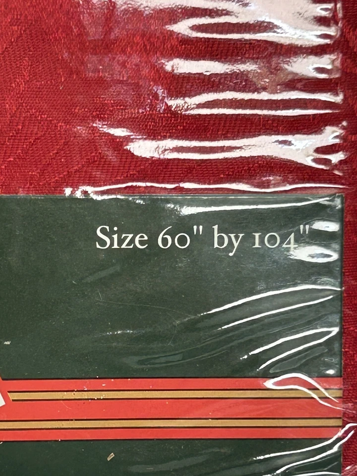 New Sultan's Linens RED Poinsetta Holiday Tablecloth 60" By 104" - Image 2 of 4