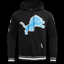 Pro Standard - NFL Detroit Lions Mashup Men's Rib Fleece Hoodie - Black