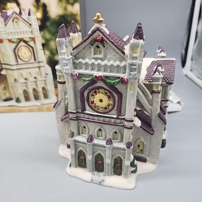 Big Lots Christmas Village Lighted Church Ceramic Box | eBay