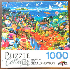 Amazing Coral Reef COMP 1000 pc Puzzle Coral Octopus Sunkin Treasure Seahorse