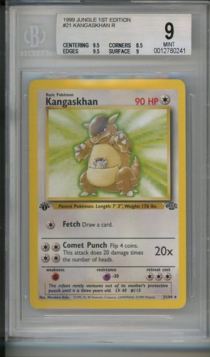 Kangaskhan (1st Edition) graded BGS 9 for sale on eBay