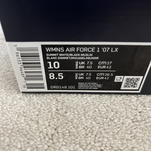Size 10 - Nike Air Force 1 '07 Command Force - White Black W - Picture 9 of 9
