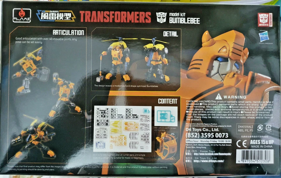 Transformers Bumblebee - Flame Kit - Hasbro Authentic Transformers - Immagine 3 di 4