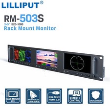 LILLIPUT RM-503S 3x5" inch HDMI 3D-LUT 3D-SDI 1920X1080 2RU Rack Mount Monitor