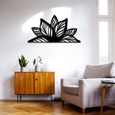 Floral Bloom Holz Wandkunst Dekor: Eleganter botanischer Wohnwand Akzent