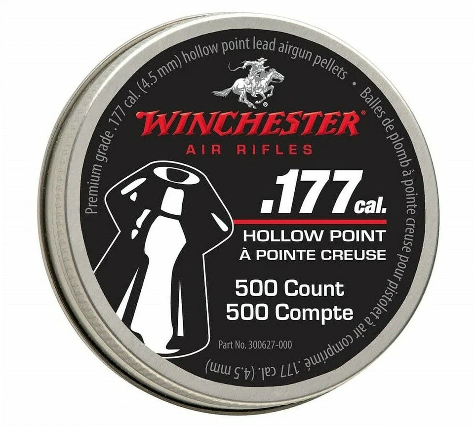 WINCHESTER Premium Grade 500 Count HOLLOW POINT 4.5mm .177 Caliber Air Pellets - Image 2 of 3