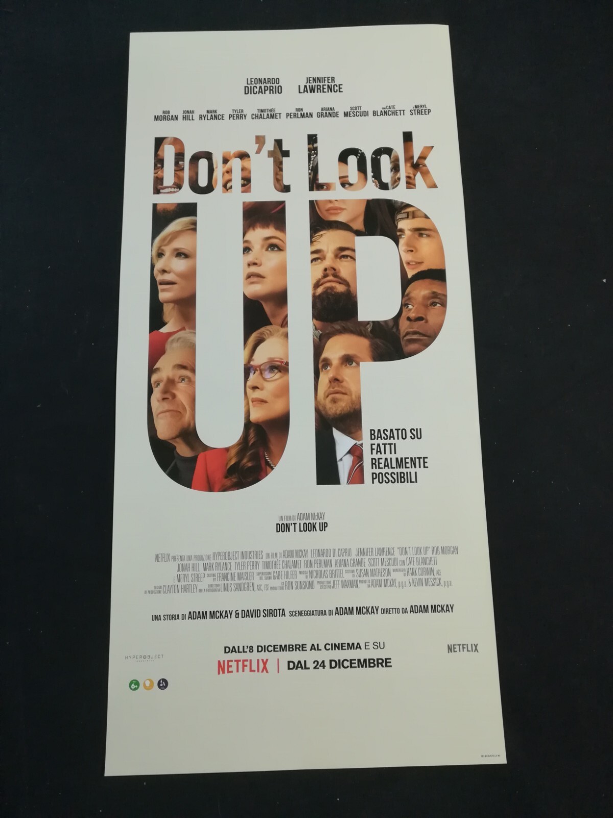 Locandina originale film Don't Look up (2021) - Regia di Adam McKay