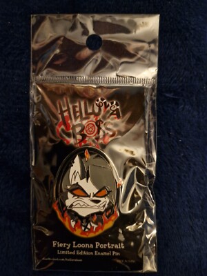 Ungeöffnete Helluva Boss Fiery Loona Portrait Emaille Pin 