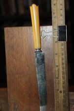 Vintage Yellow Bakelite Handle Stainless Steel Table Knife USA Windmill Brand