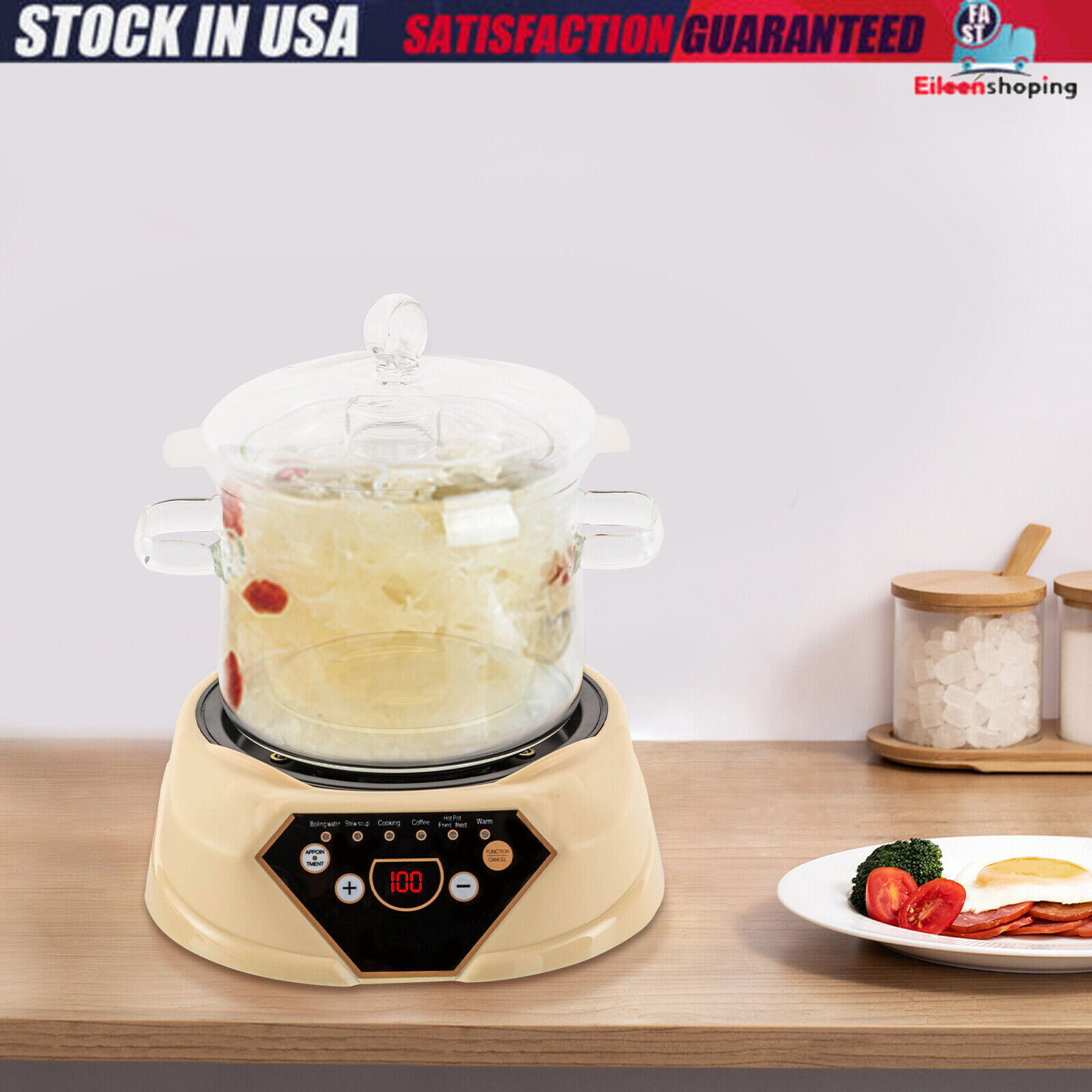 Multifunctional Electric Stew Pot for Tea Porridge and Healthy Meals