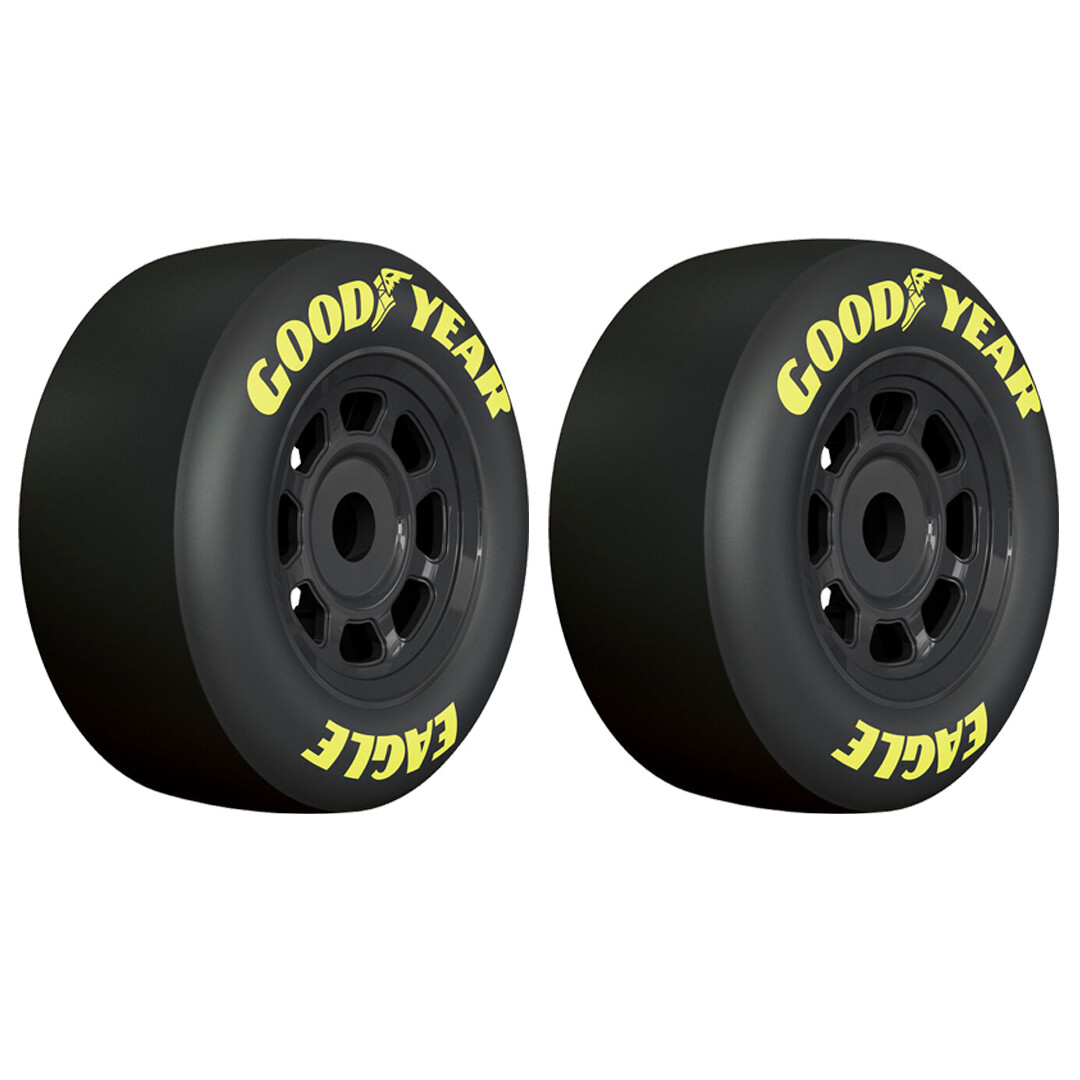 Pro-Line PRO1023410 1/7 Goodyear NASCAR F/R MTD 17mm Blk Wheels (2