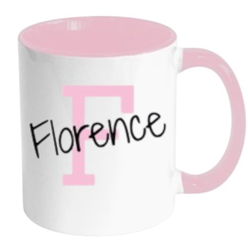 Personalised Mug Name and Initial Coloured Inside & Handle Mug Coffee Cup - Picture 9 of 16