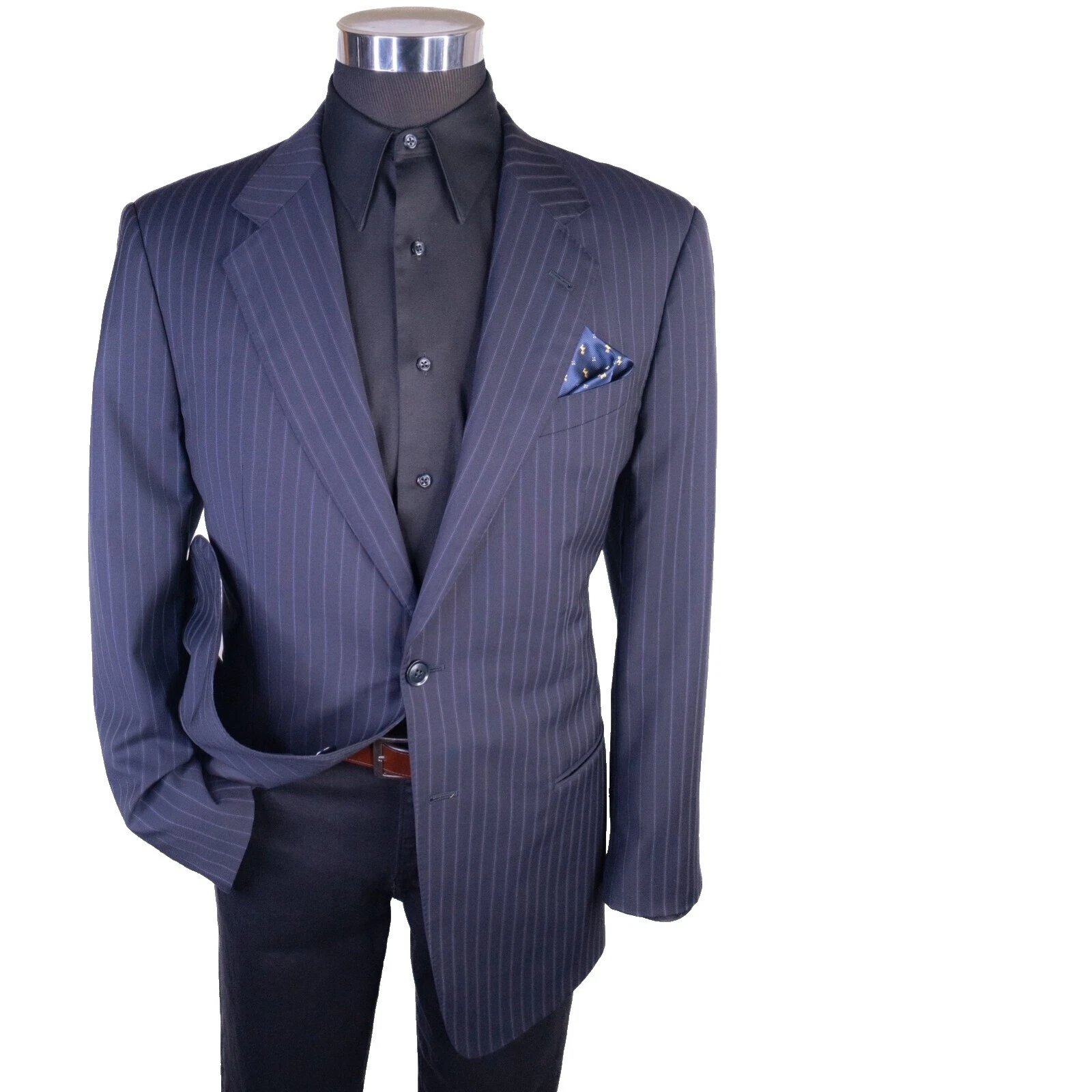 Armani Collezioni Striped Suit Jackets for Men