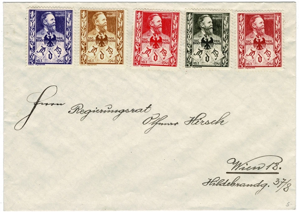 Austria Ludwig Hesshaimer Vignettes on Cover and Singles - Image 2 of 3