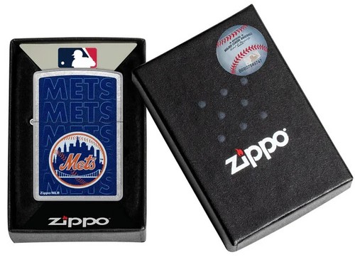 Zippo 46547, New York Mets, MLB, Street Chrome Lighter, NEW - Picture 3 of 3