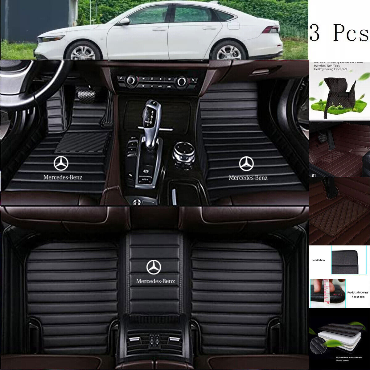 For Mercedes Benz All Models Car Floor Mats Auto Custom Liner Carpets Waterproof