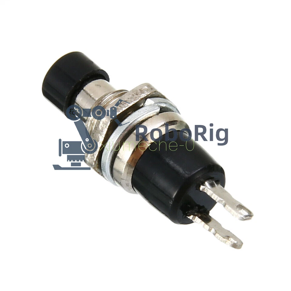 10PCS Black PBS-110 ON/OFF Push button Mini Lockless Momentary Switch - Image 3 of 4
