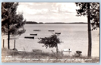 Deer River MN Postcard RPPC Photo Big Cut Foot Sioux From Eagle Nest Lodge