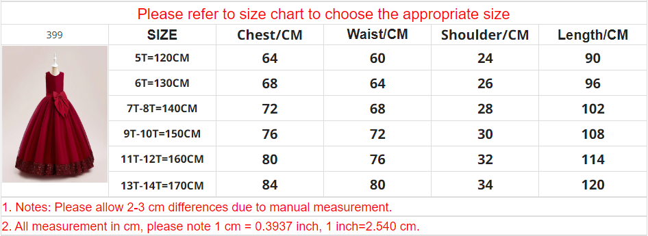 red dress boutique size chart Fluffy Sequin Bridemaid Princess Girl Dress Elegant Bow Wedding Prom Party  Dress