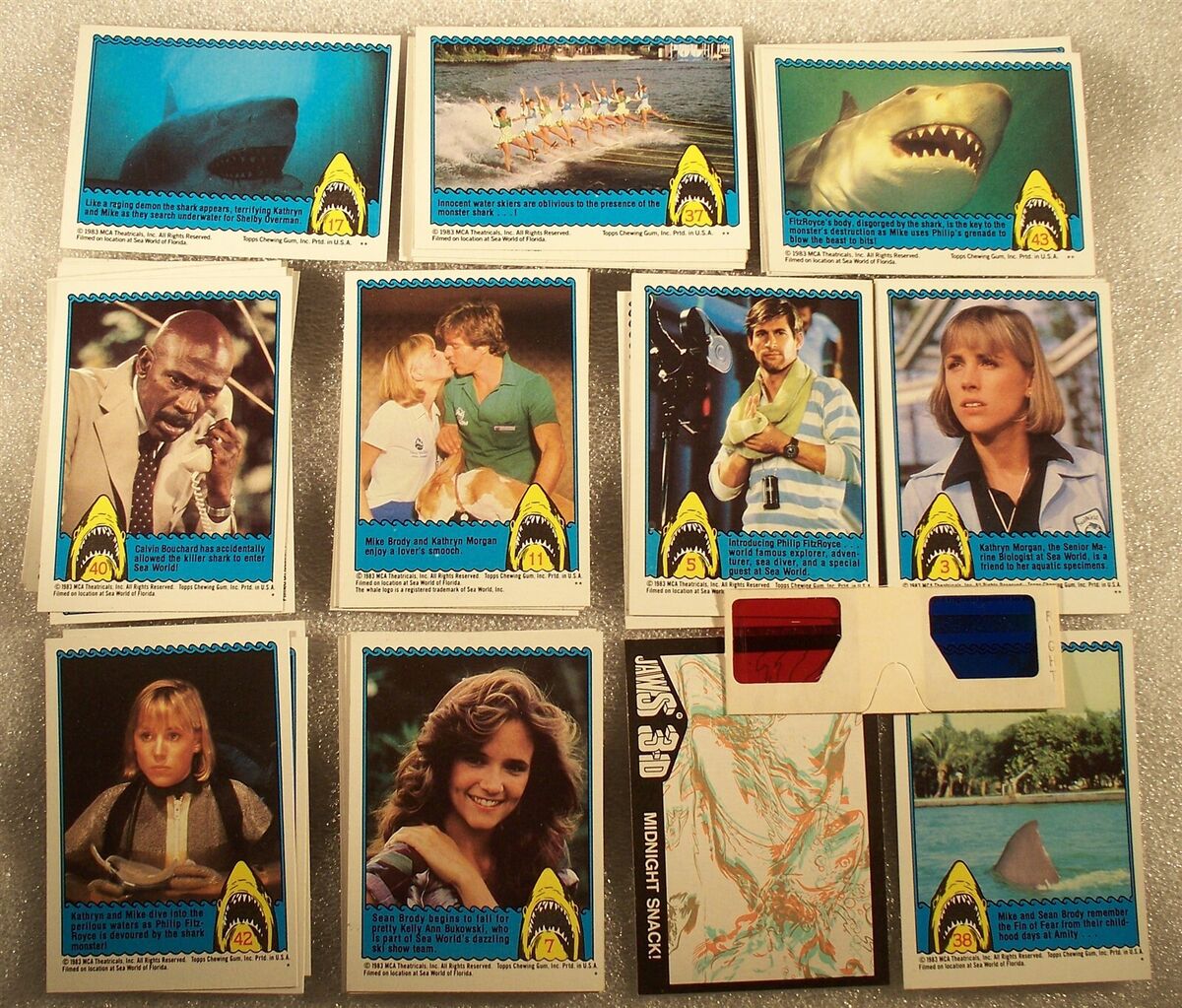 JAWS 3D card set with original 3-d glasses 44 cards | eBay JAWS 3D card set with original 3-d glasses 44 cards | eBay