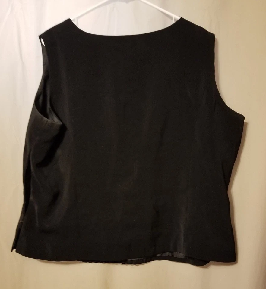 ST ANTHONY NIGHT - ABRIGO DE DISEÑO DE 2 PIEZAS Y TOP DE PIEL CON CUENTAS TALLA 22W *KT13   Foto 4 de 4