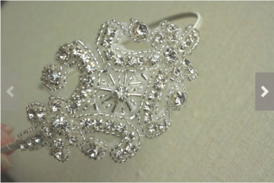 Powder Blue Bijoux Rhinestone Headband/Tiara