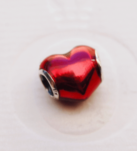 Genuine Pandora Silver "In My Heart" Charm - Fuchsia Heart Beat - 791814EN62 - Picture 1 of 2