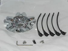 BOSS MOTORSPORTS 334 3261 CHROME WHEEL RIM CENTER (1) CAP (5) INSERTS w/ SCREWS 