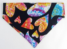  Hearts Dog Bandana, Over the Collar dog bandana, Dog collar bandana, puppy