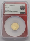 2025 $5 Gold Eagle NGC MS70 1/10 oz Gold - RDC Red Core - 8668366-355
