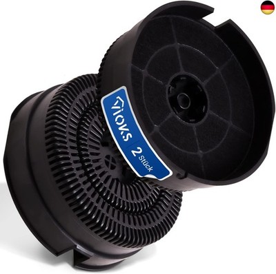 VIOKS 2x Kohlefilter Dunstabzugshaube 142mmØ Ersatz für Type58 Filter Whirlpool 