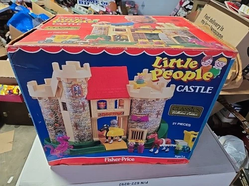 NOS MIB 1987 Fisher Price Vintage Little People Play Family Castle #993 In Box