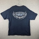 Orange County Choppers OCC Shirt Mens XL Blue Biker Graphic Back Print Tee