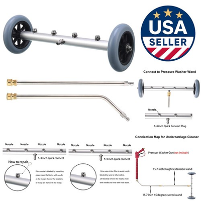 #ad #ad Versatile 4000 PSI Undercarriage Cleaner 16 Inch with Wands amp; Nozzles Included $115.99