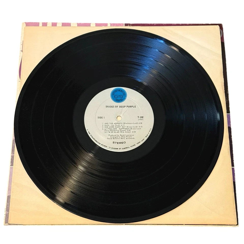 Deep Purple Shades Of Deep Purple T 102 Vinyl Record US 1968 - Image 3 of 4