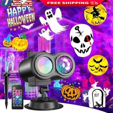 Halloween Projector Light 3D Wave Patterns LED Remote Control Outdoor Waterproof