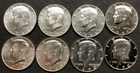 "8" SILVER KENNEDY HALF DOLLAR  SET/LOT 64 - 70 D & S CIRCULATED.