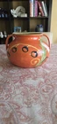 RARE 1931 Only STANGL Handmade, Hand Decorated, #1457 Low Vase, Tangerine Glaze.