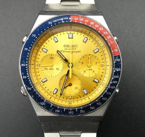 Vintage 1984 Seiko Chronograph 7A28-7030 Gents Quartz Pogue