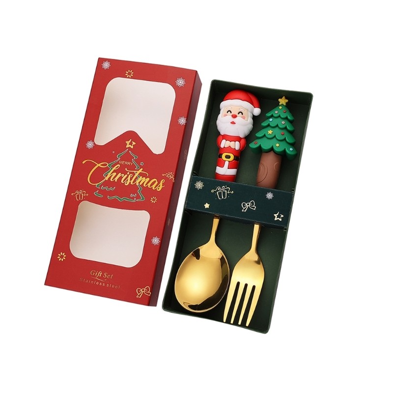 Fashion Spoon Fork Set Eating Utensils Perfect for Christmas Table