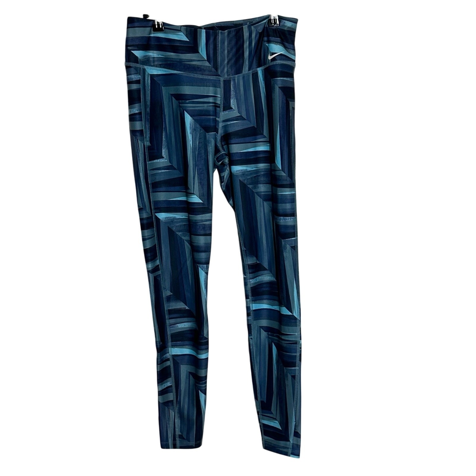 Leggings geometrici Nike Dri Fit blu taglia M