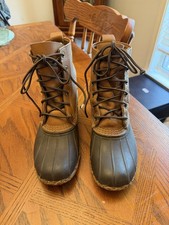 L.L. Bean Bean Boots 8 W 9.5 M 8/8.5 Insulated Brown Leather Duck Boots