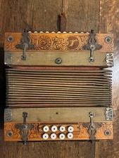 Antique Ands Koch Accordion Accordeon Harmonica 29 Button Germany Vintage