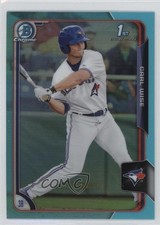 2015 Bowman Draft Chrome Sky Blue Refractor Carl Wise #139 y5m