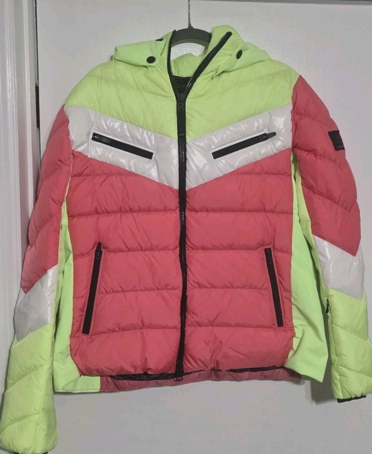 Bogner Fire + Ice FARINA 3 Ski Jacket Coral Pink Women Size XXL (14) NWT Defect