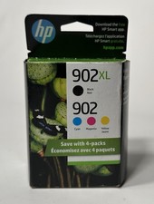 New Genuine OEM HP 902XL Black 902 Regular Three Color Ink Cartridges Exp 01/23