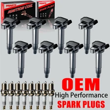 8X Brand OEM Ignition Coil & Iridium Spark Plugs For Toyota Sequoia Tundra UF230